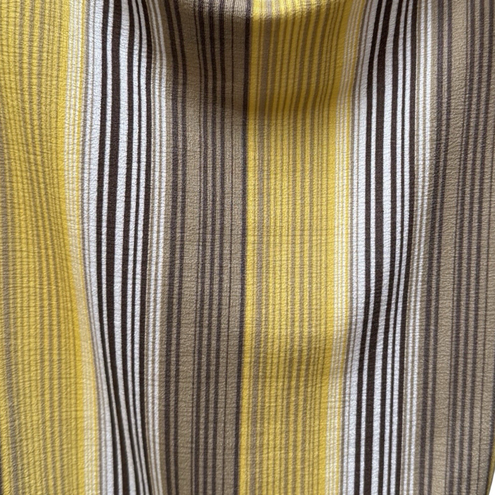 Metallic Knit Yellow Brown Striped Sleeveless Top Pia USA Sony Pictures 90s VNTG