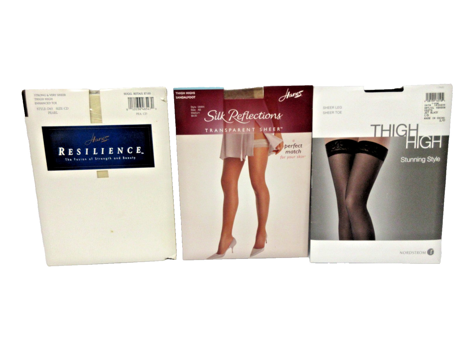 STOCKINGS Lot 13 Pairs Assorted Sizes Victorias Secret Hanes Sears Vtg-Modern