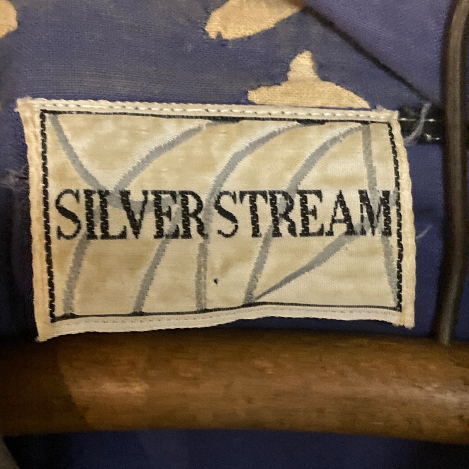 Vintage 80s Silver Stream Jacket Art To Wear Quilted & Embroidered Multicolor