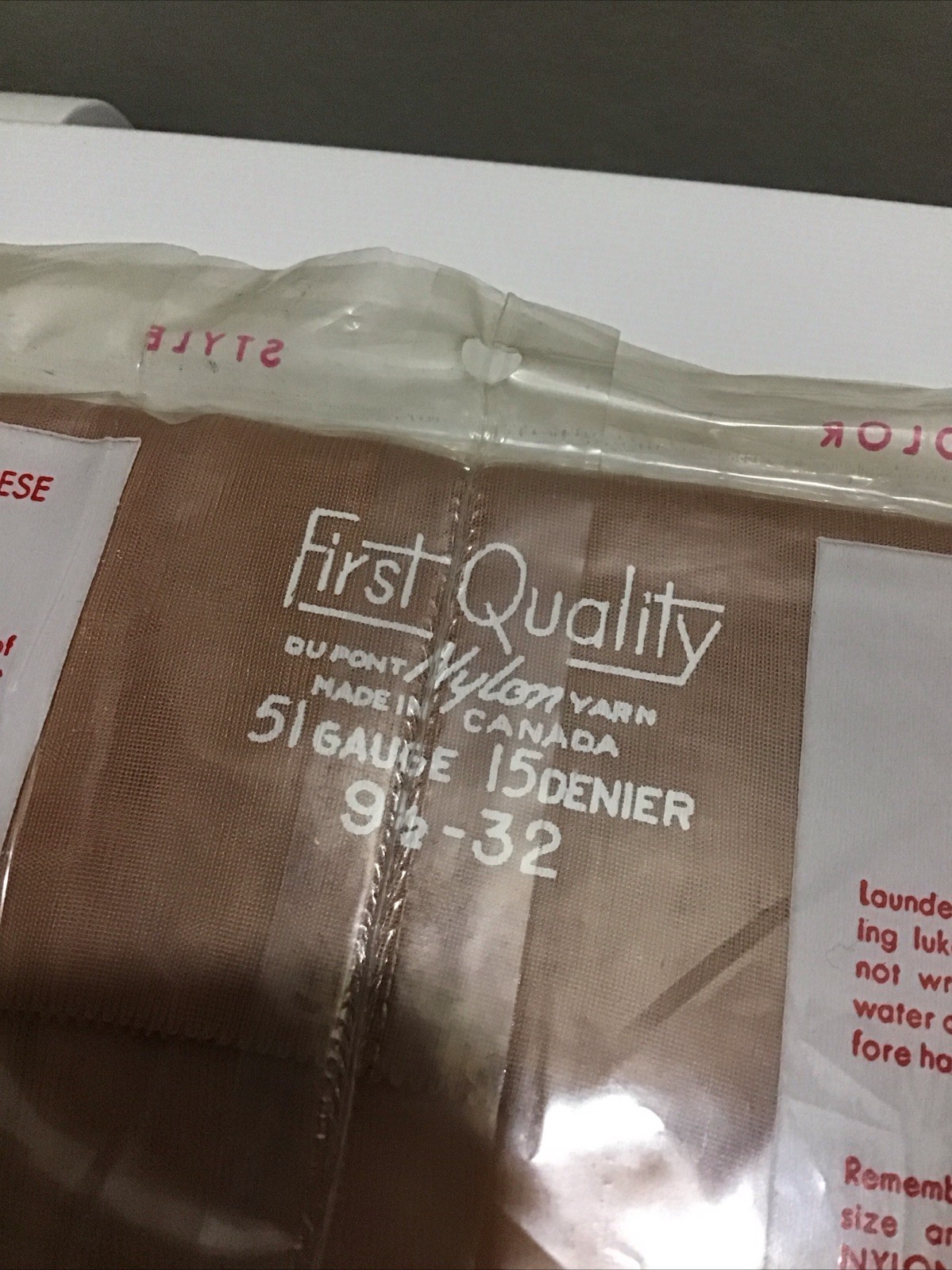 Vintage FIRST QUALITY Nylon Stockings Lot X4 NOS Size 9 1/2 Seam Free 15 Denier
