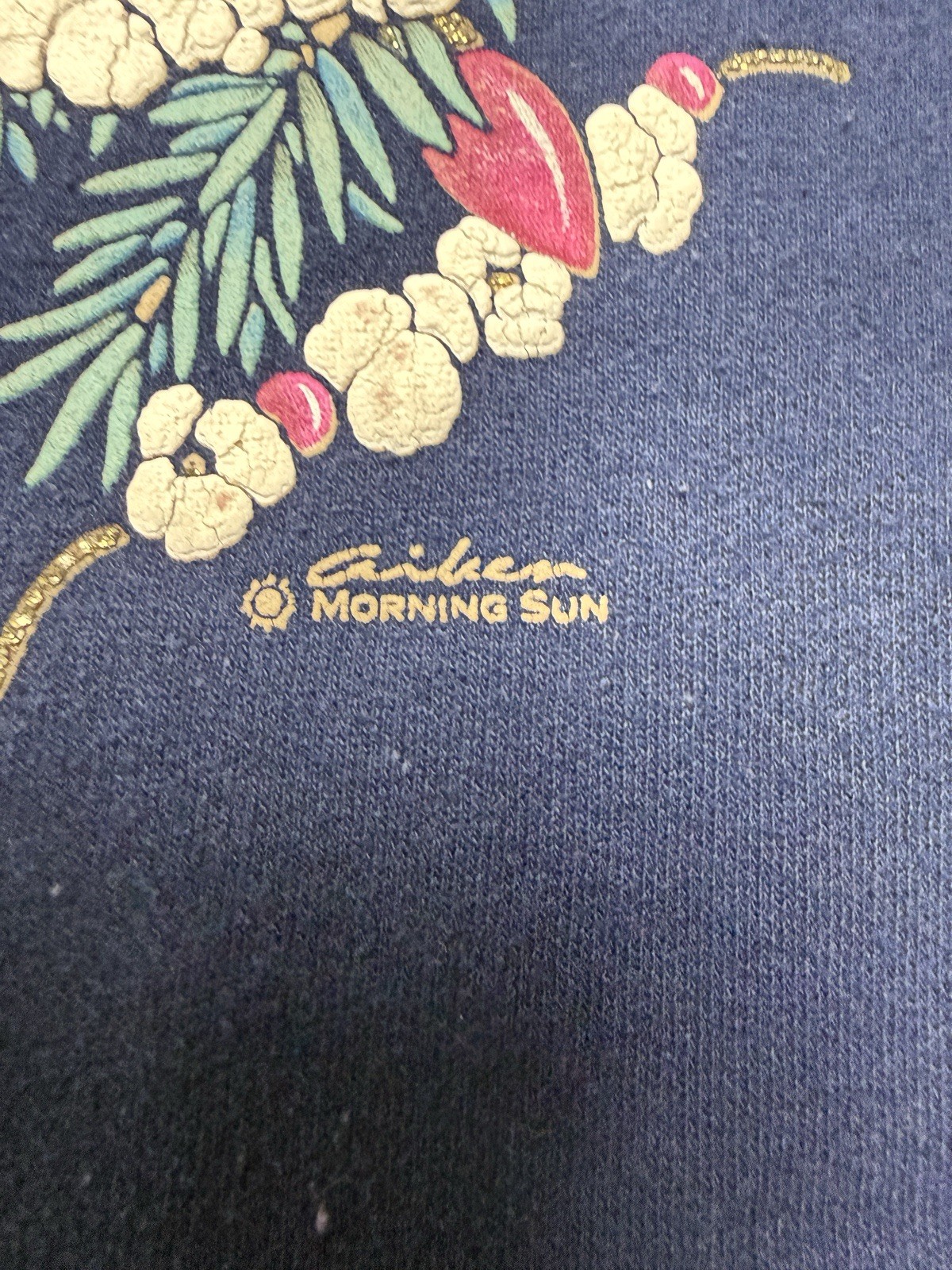 VTG Christmas Mice Ornaments Decorations Morning Sun Crewneck Sweatshirt READ