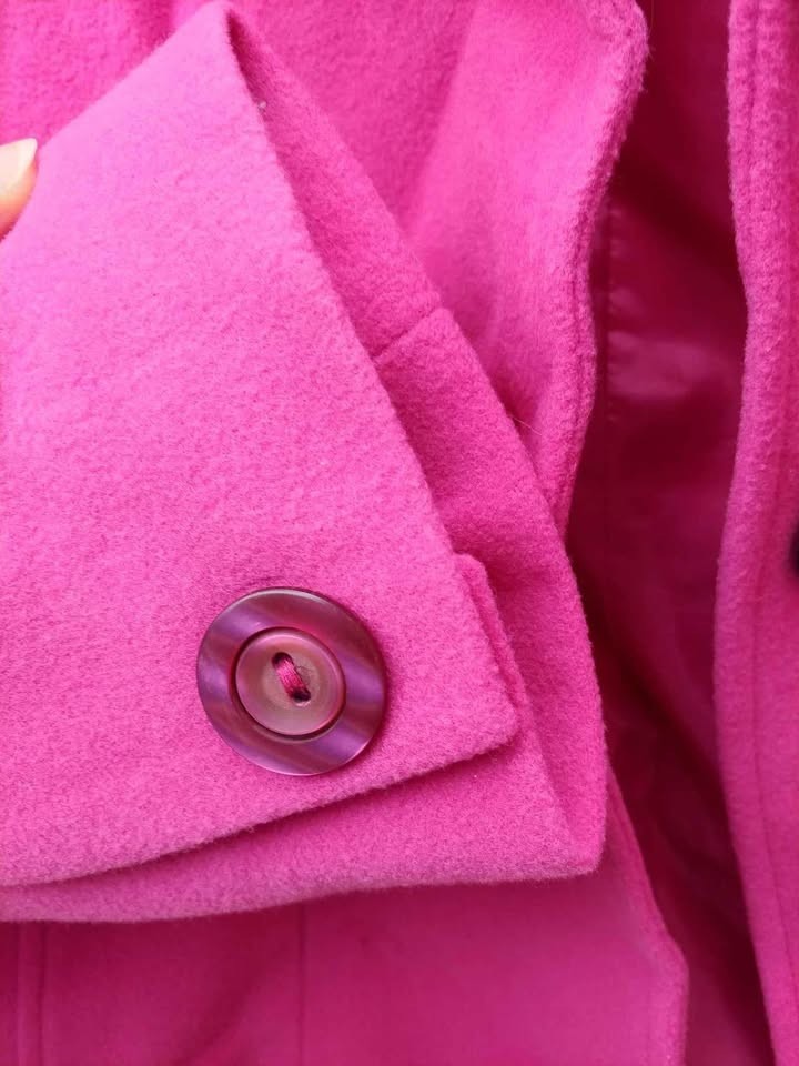 Vintage Blazer by Tribal Sz 10 Petite Hot Pink Wool and Cashmere Bulgaria
