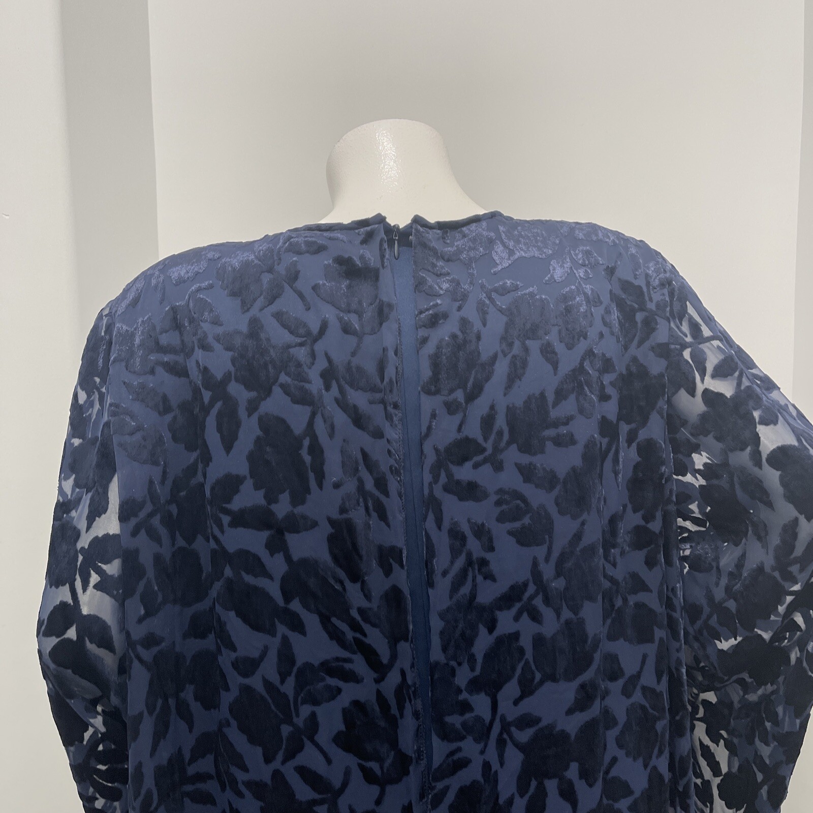 EN FRANCAIS By Huey Waltzer For Saks Fifth Avenue VTg 80’s Dress Blue Size 24