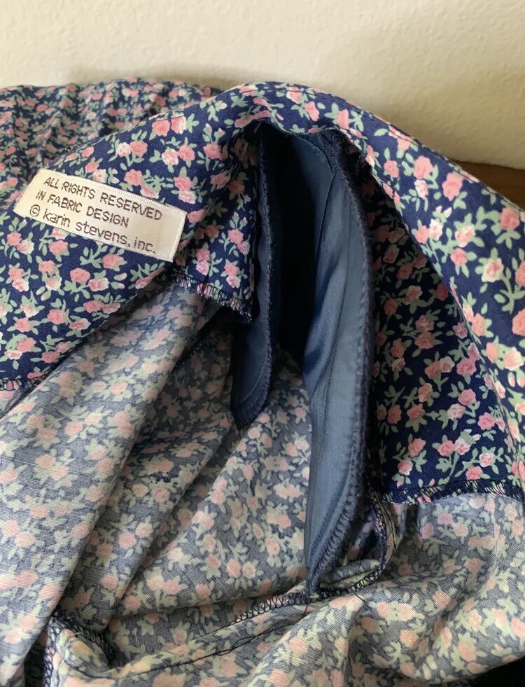 Vintage ‘80s Cottagecore Floral Prairie Dress Grannycore Pink Blue Western Small