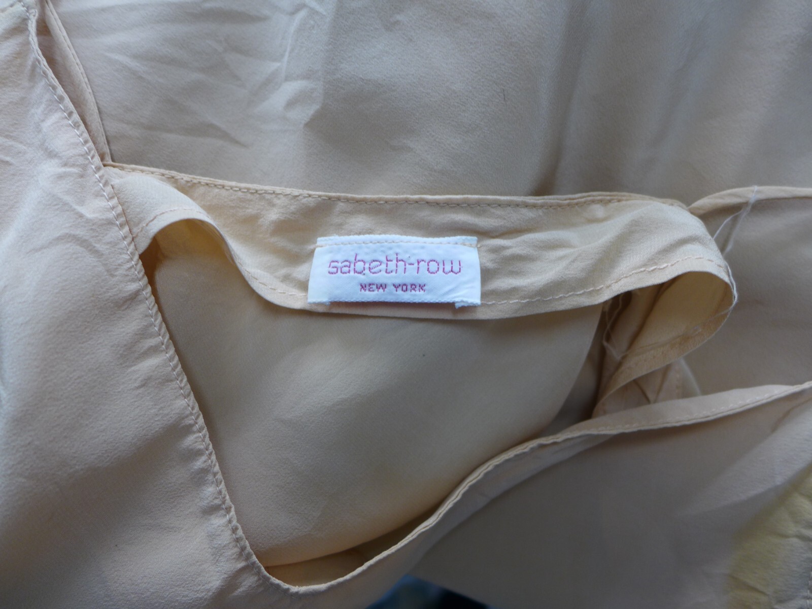Vintage 70’s Sabeth Row New York Fen Wright & Manson Beige Tan Silk Cami Tops XS