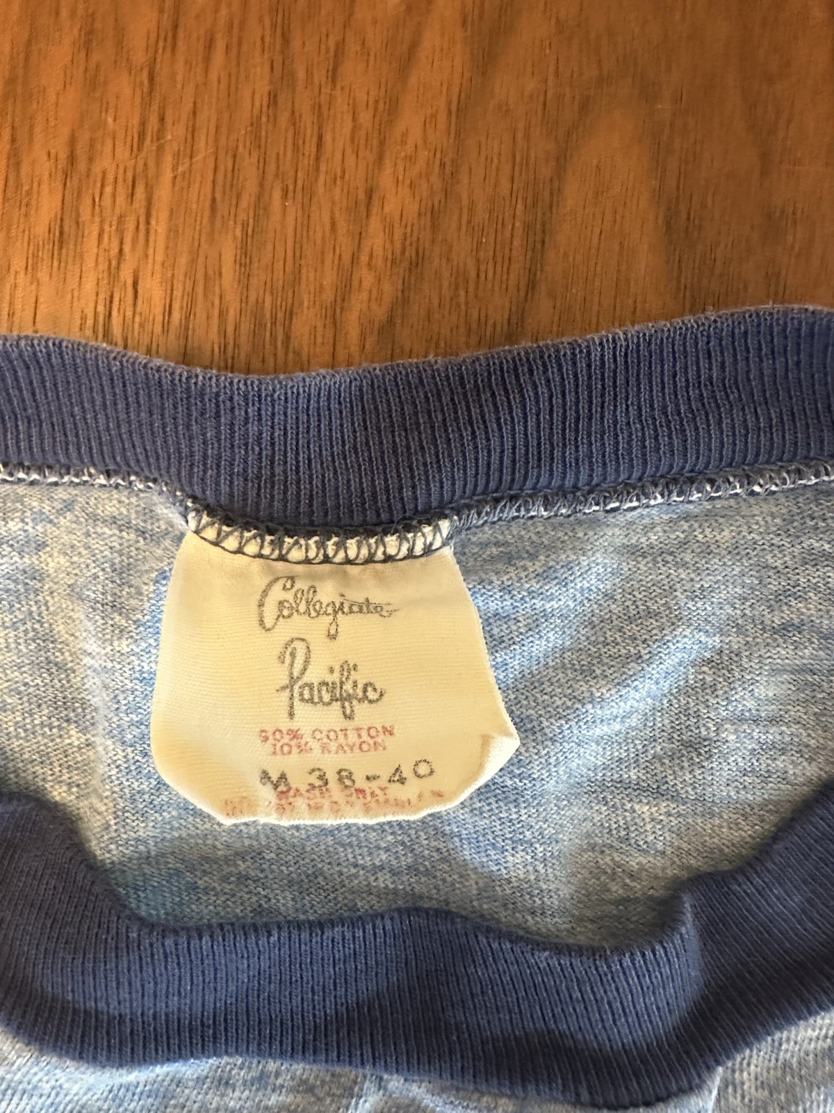 Vintage 1970s UCLA Collegiate Pacific Cotton Blend Ringer T shirt *READ*