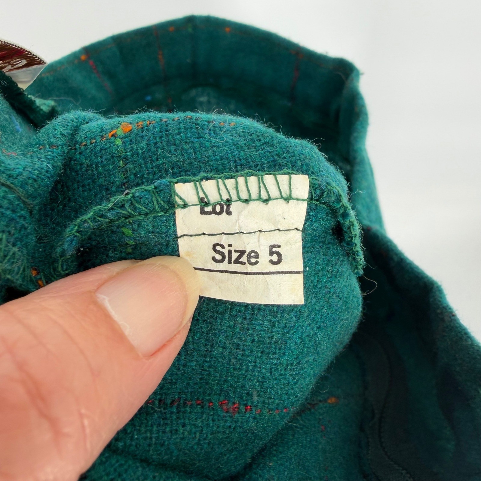 VTG 70s Hunter Green Donegal Speckled Knit Skirt Size 5 Dark Academic Boho Chic