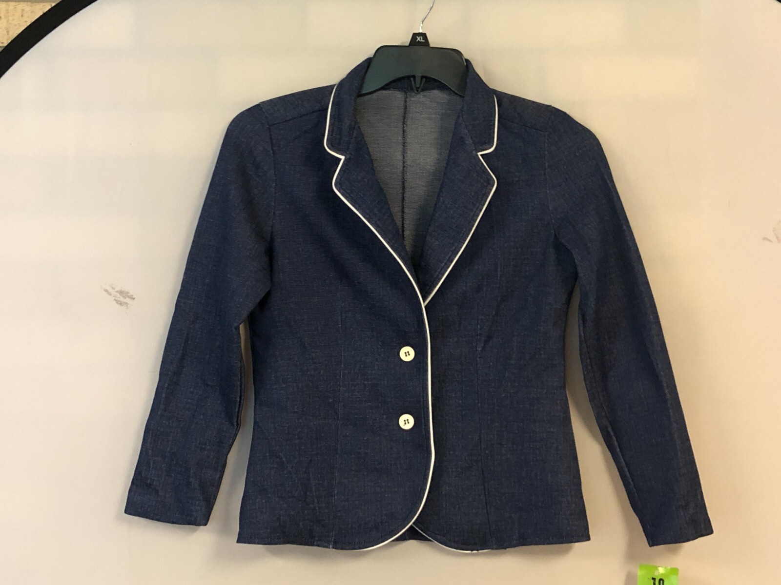 Vintage Pablo Collection Faux Denim Polyester Jacket Size 10 NWT Union Made USA