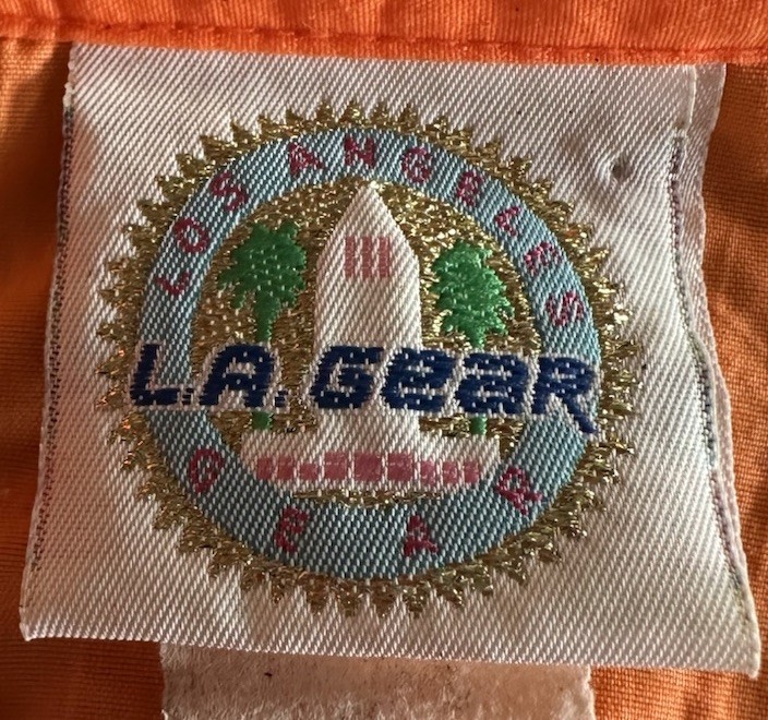 Vintage L.A. Gear Orange & White Track Jacket Windbreaker Size L