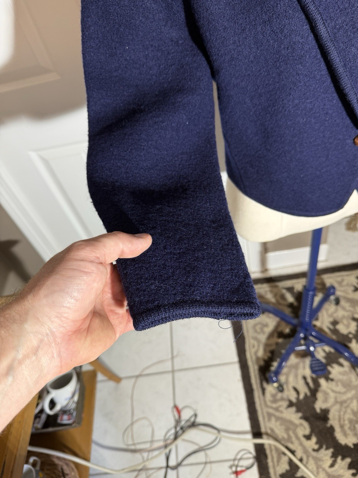 Carroll Reed XL 100% Wool Dark Blue Sweater (New Old Stock)
