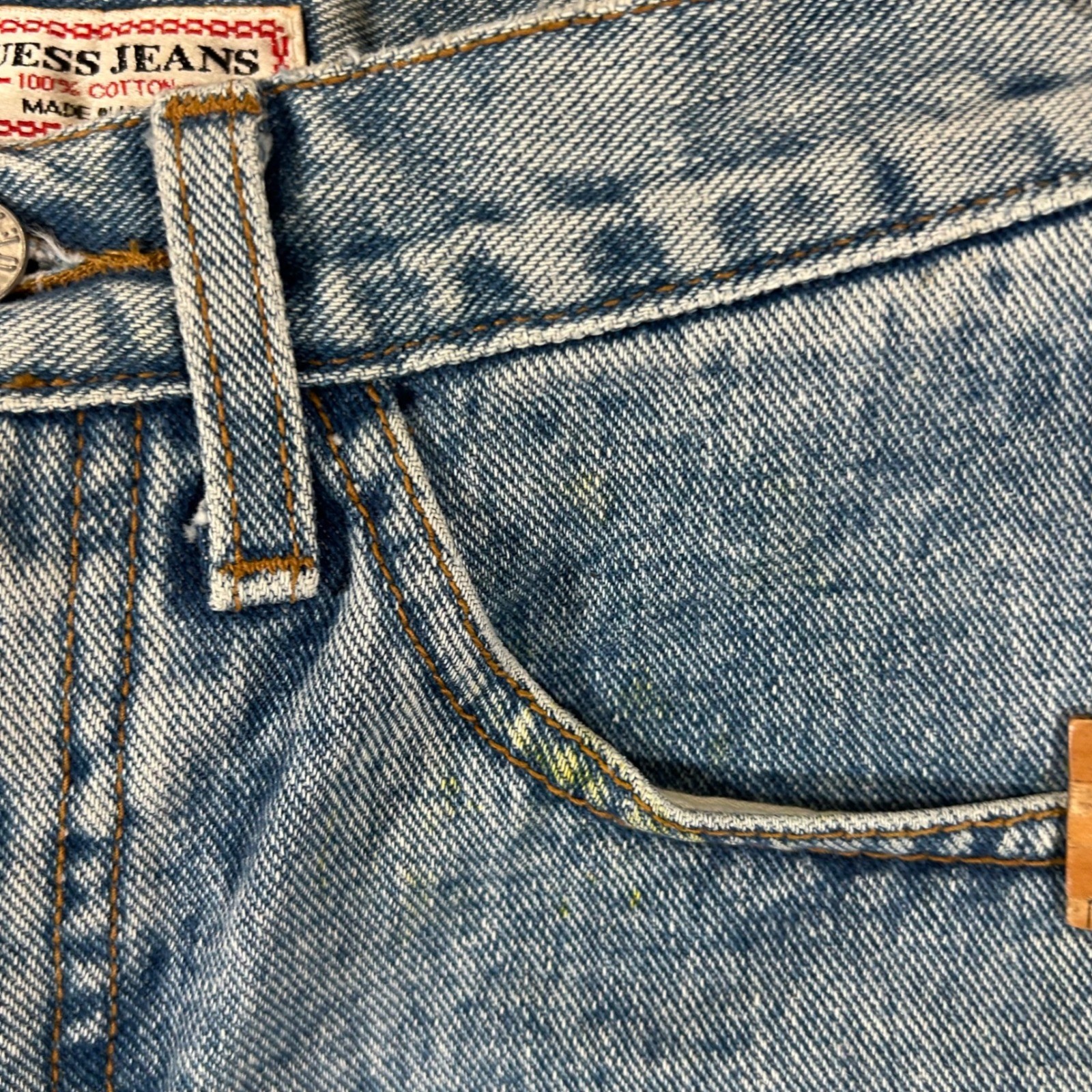 Vintage Guess Jeans Georges Marciano 1050 SH Light Wash High Rise Tapered 28