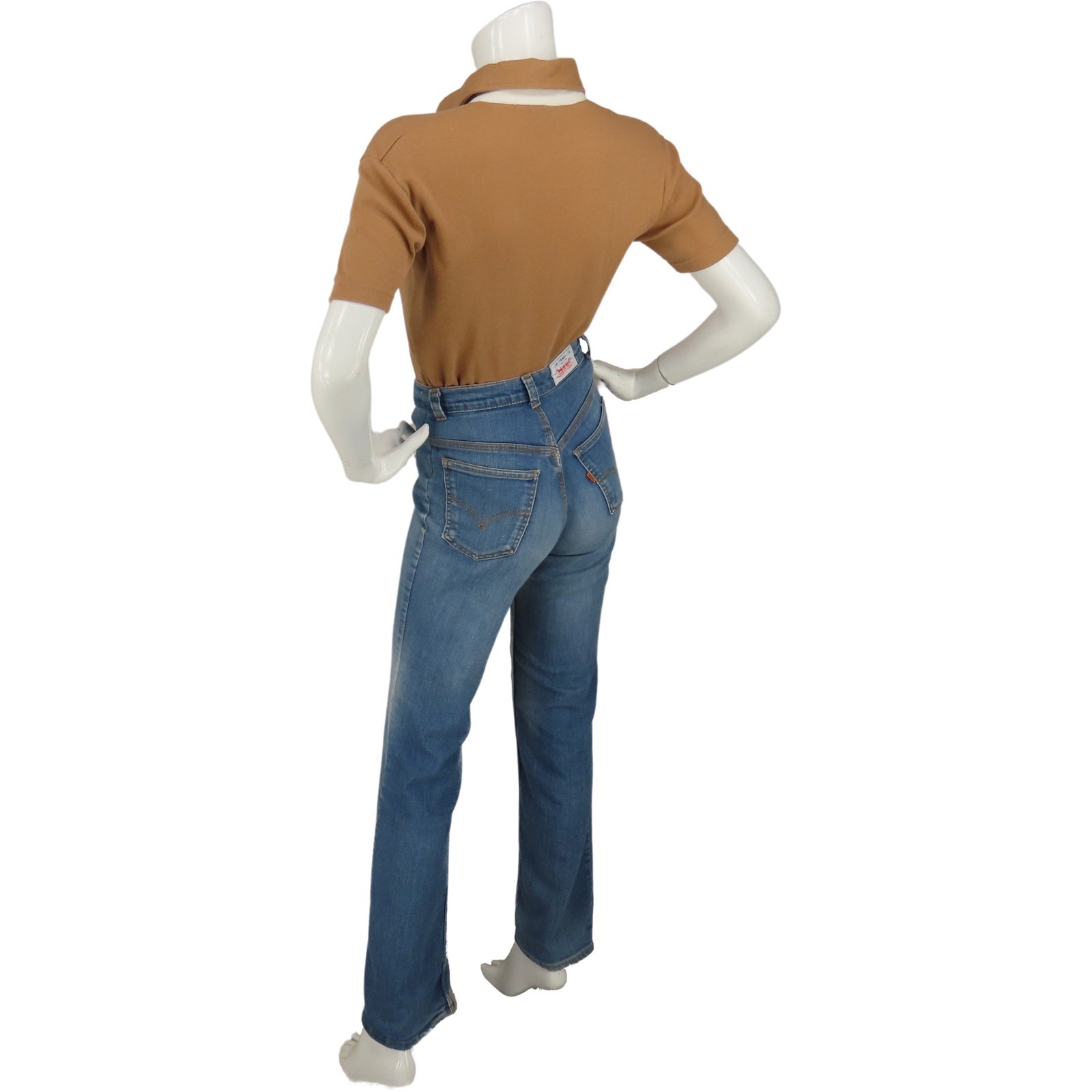 Retro Camel Polo w/ Artistic Pocket & Soft Collar