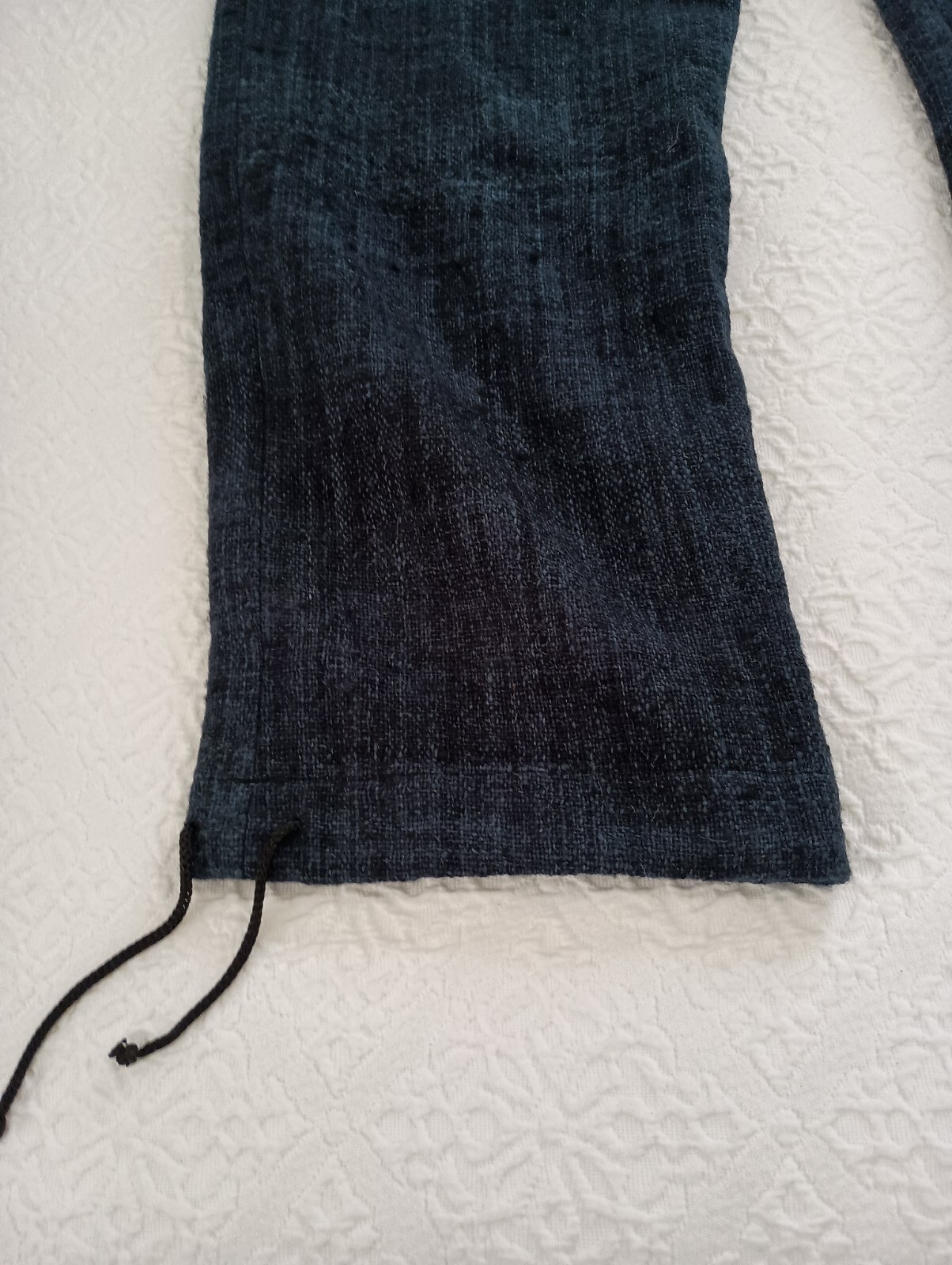 Vtg Amano 100% Wool Blue Tweed Drawstring Waist and Ankle Sz S Tall Womens Pants