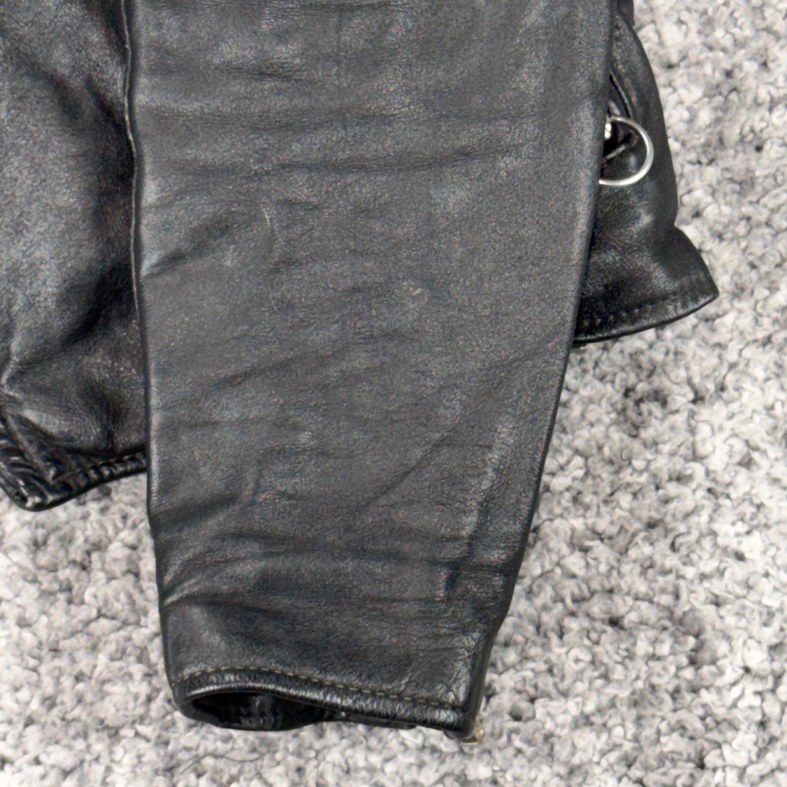 Vtg 70s Brooks Leather Women’s 34 Motorcycle Jacket Zipper Black Lined Made USA