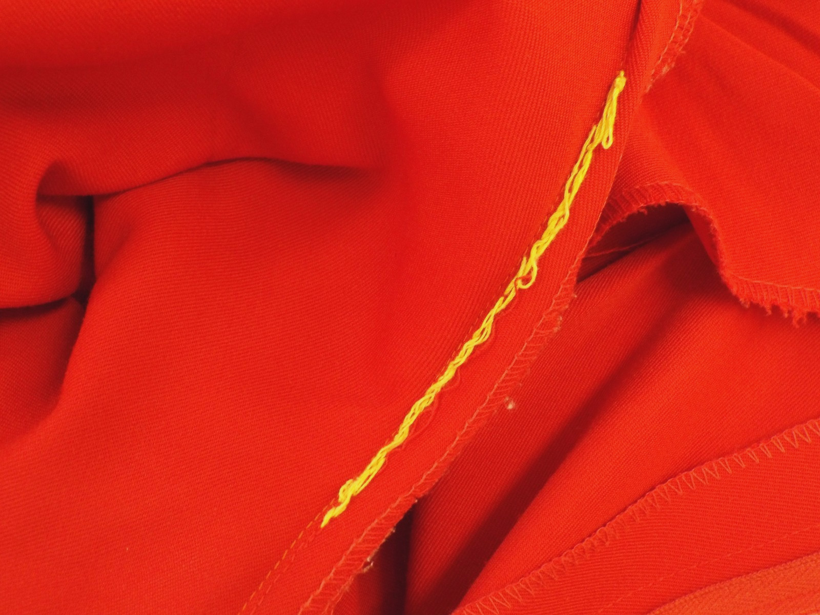 VTG 1970 Yves Saint Laurent Rive Gauche Red Wool Pants YSL Wide Leg Trousers USA