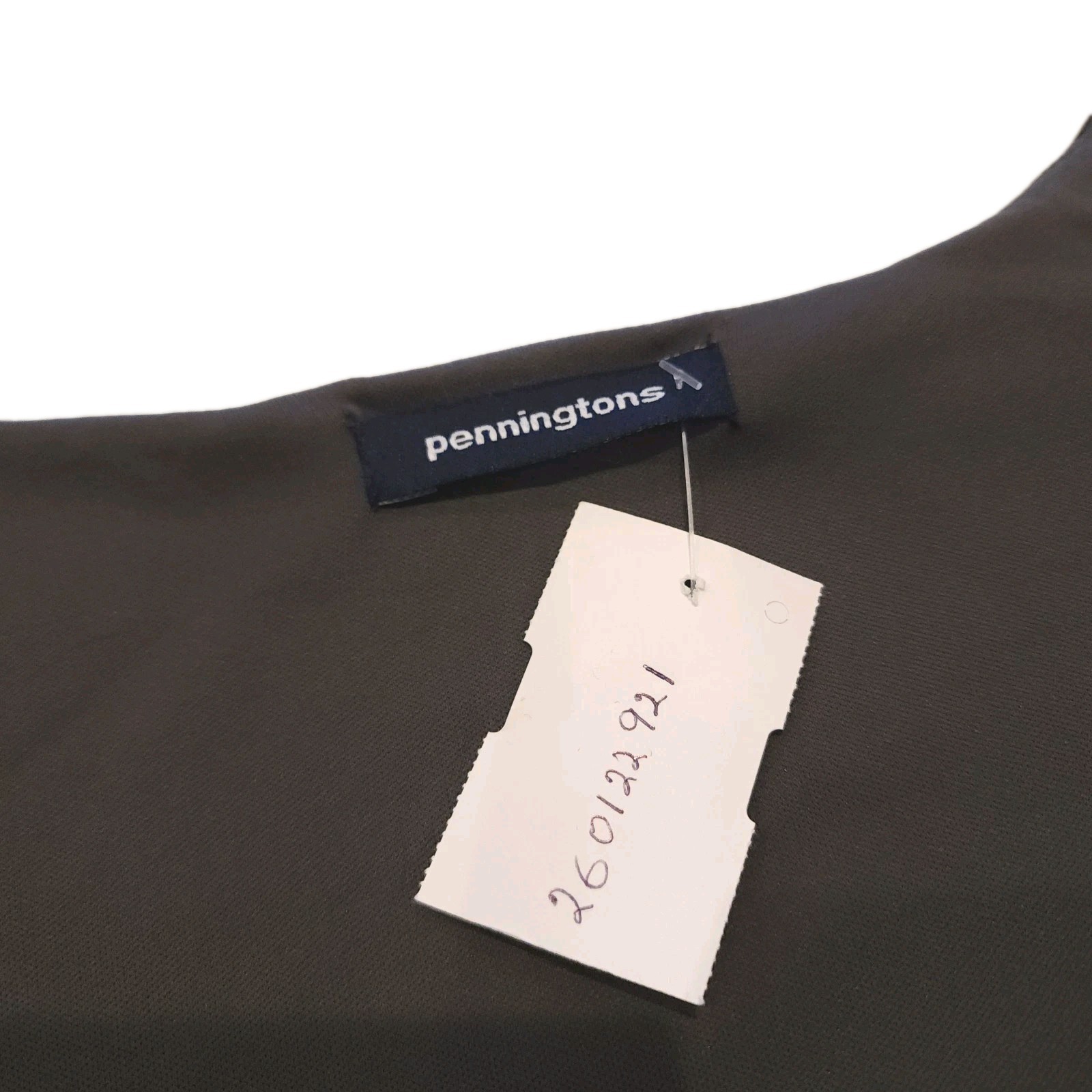 Penningtons 3X Heather Gray Short Sleeve Dress w/ Floral Hem Plus Size 260122921