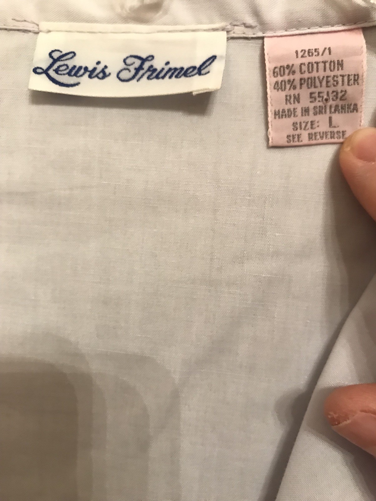 Lewis Frimel Blue Pijamas Vintage L
