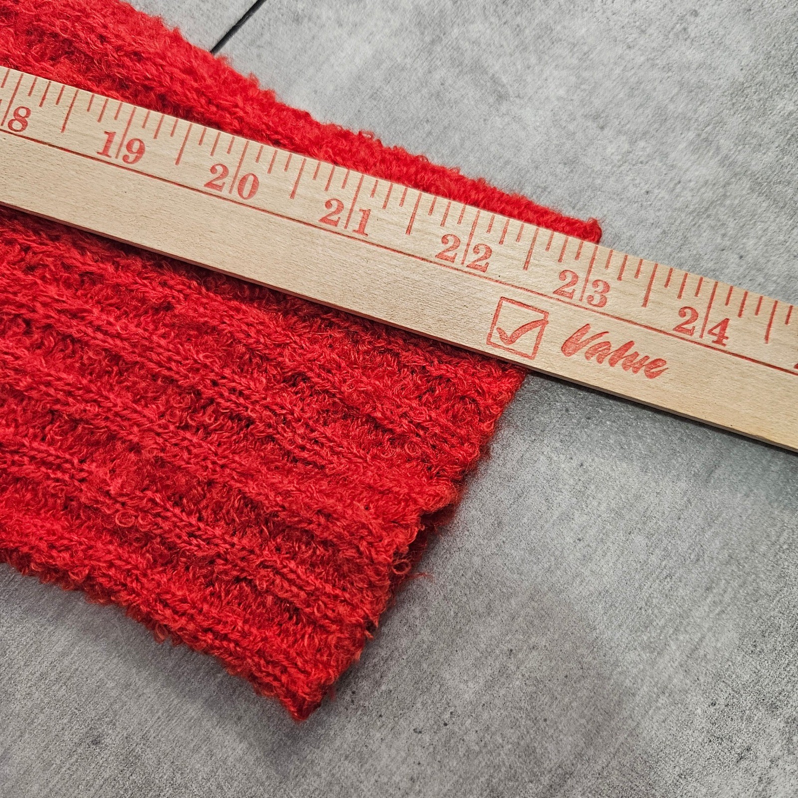 Vintage 50s Designer’s Original Red Mohair Wool Knit Button Cardigan Sweater