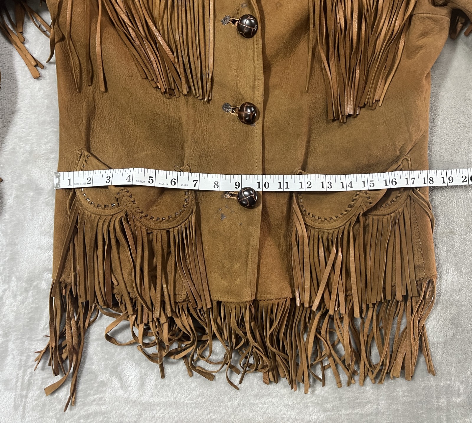 Vintage Pioneer Wear – Albuquerque – Leather Fringes Jacket Coat – Adult Medium