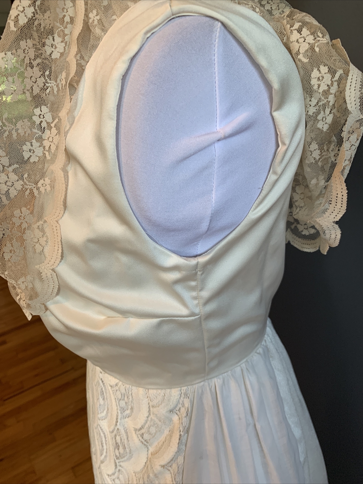 Vintage Country Elegance Patchwork Lace Cottagecore Boho Wedding Dress