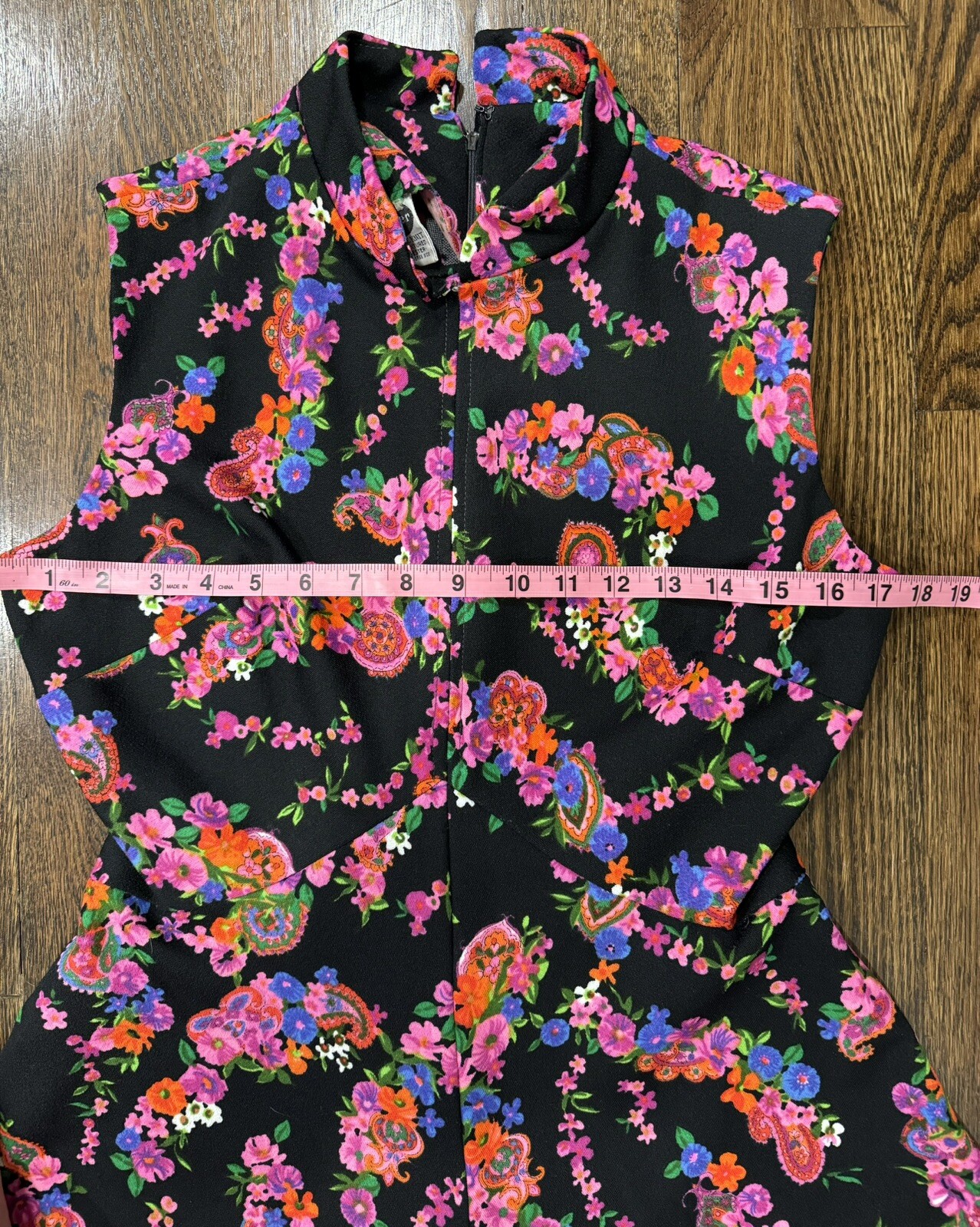 Vintage 70’s It’s Better X Floral Mod Retro Hippie Long Maxi Dress Double Knit