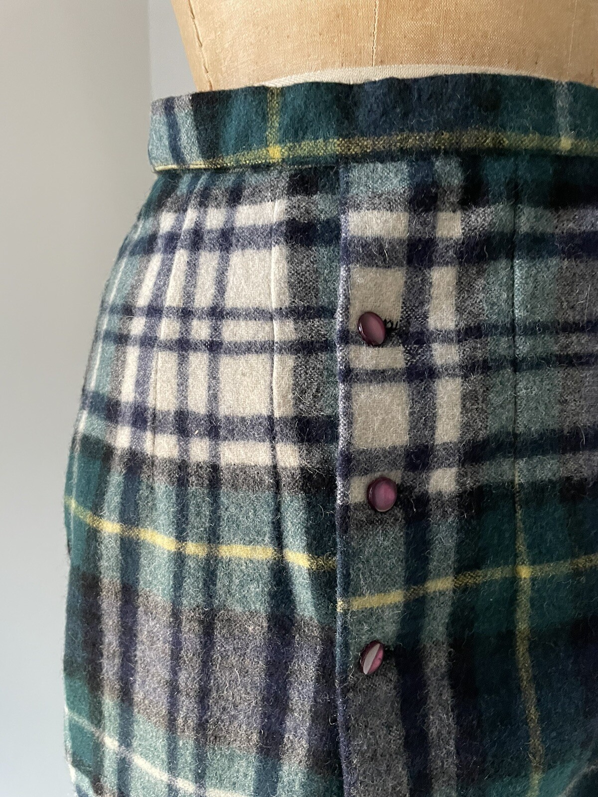 Vintage 1960’s Plaid Tartan Skirt Century Of Boston Preppy Wrap Skirt XS
