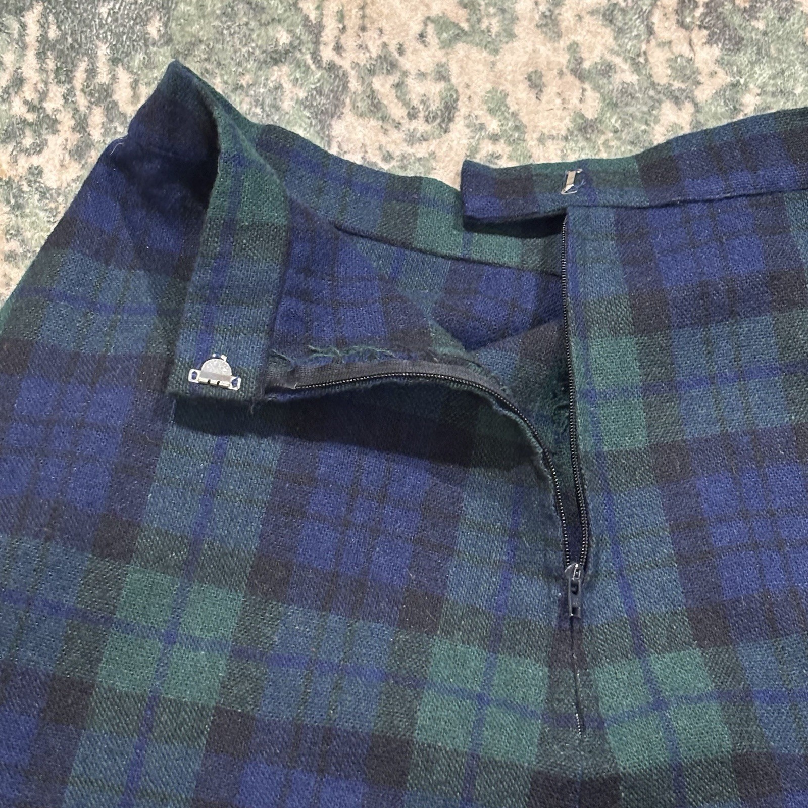 vintage wool plaid skirt Tartan Unbranded