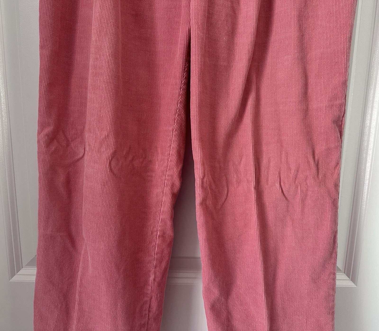 Early 1980s VTG Blair Pink Classic Corduroy Pants Size 14 Pull On Elastic Waist
