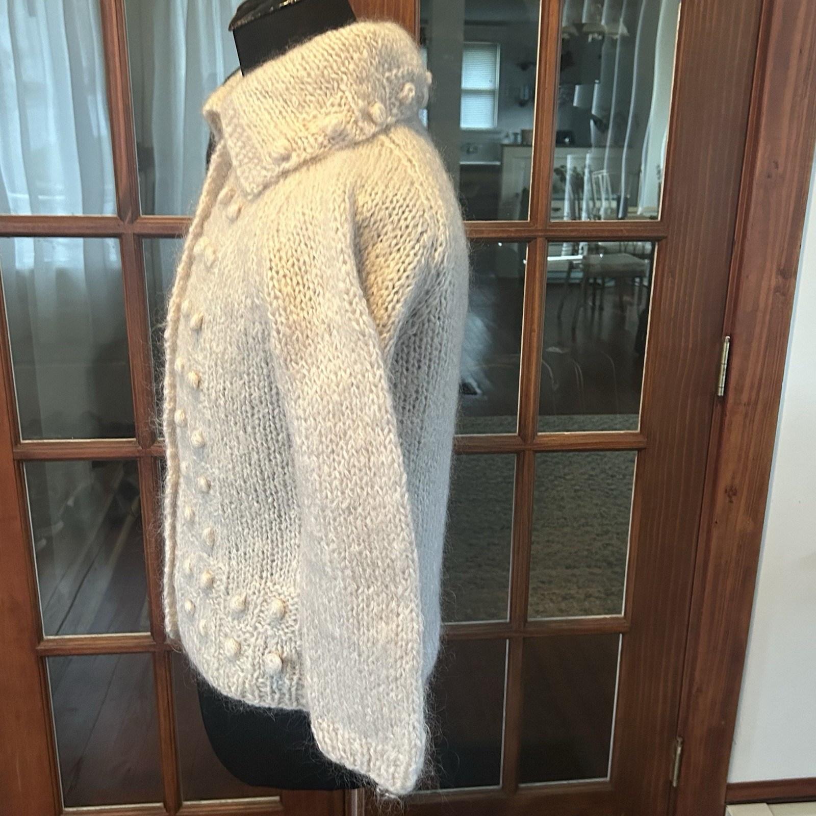 Vintage 1950’s 1960’s Handmade Mohair Wool Nylon Sweater Made In Italy