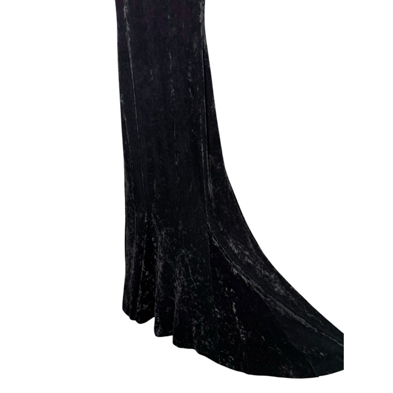 Vintage Betsey Johnson Crushed Velvet Goth Witchy Vamp Maxi Slip Dress Size P