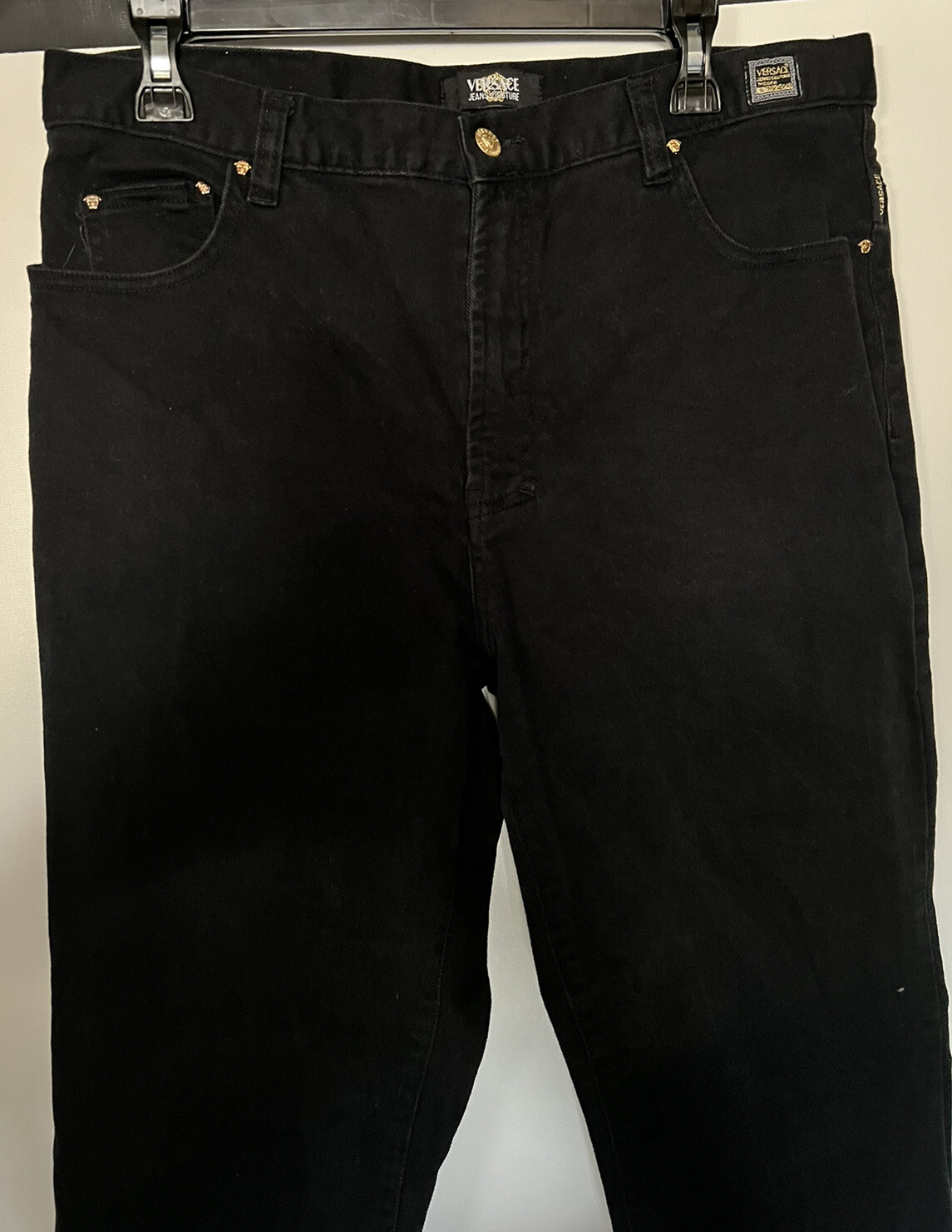 VERSACE Jeans Couture Vintage Jeans Black Size 36X29 Piecen 978411