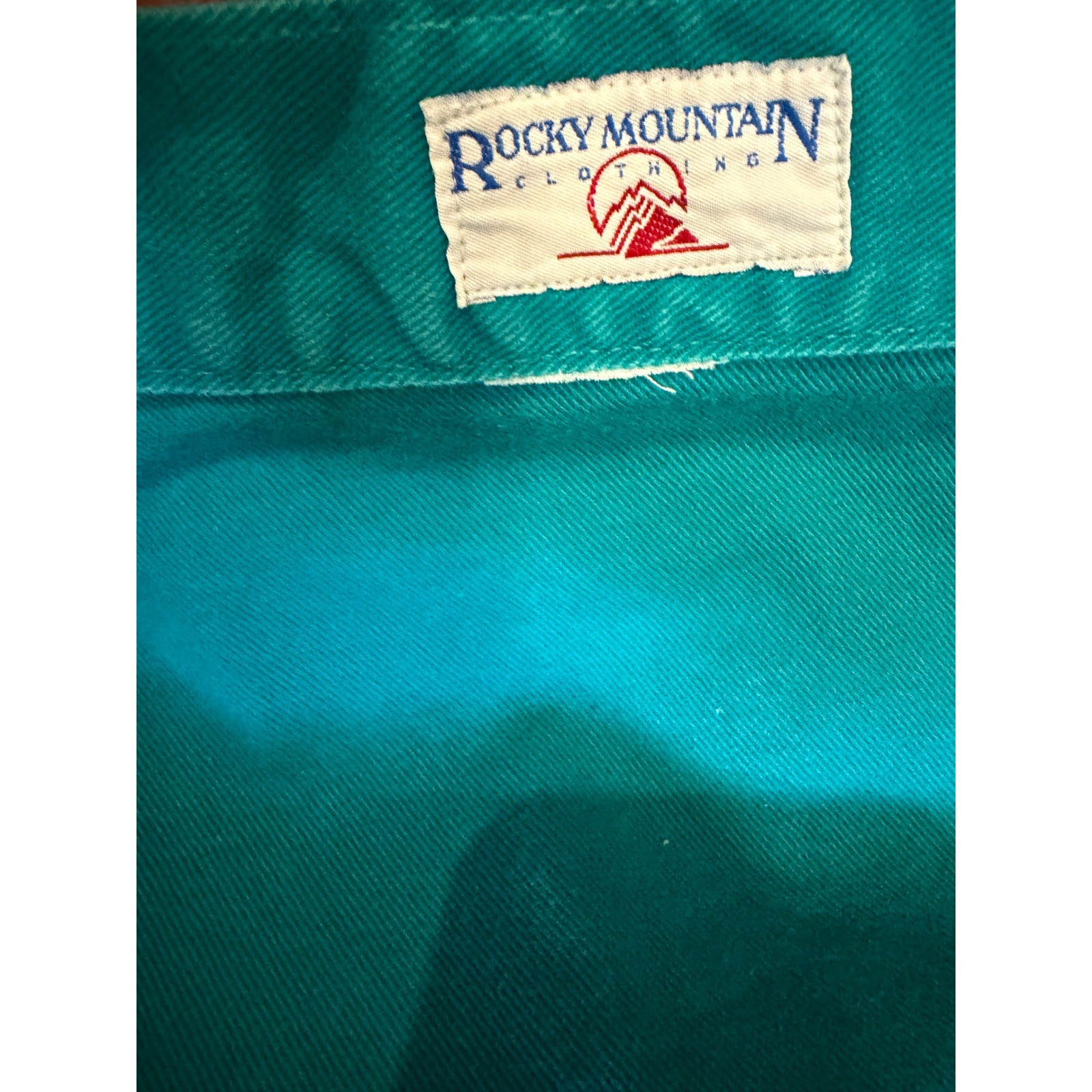 Vintage Rocky Mountain Teal High Waisted Western Pleated Tapered Jeans 24 Waist