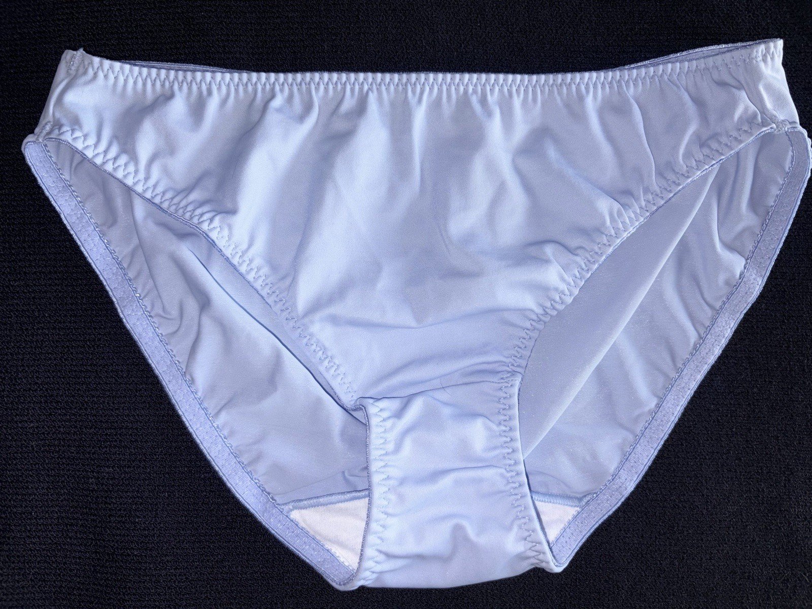 Warner’s Vtg Y2K Panties L Baby Blue Low Rise Bikini Nylon Sweet Pea Underwear