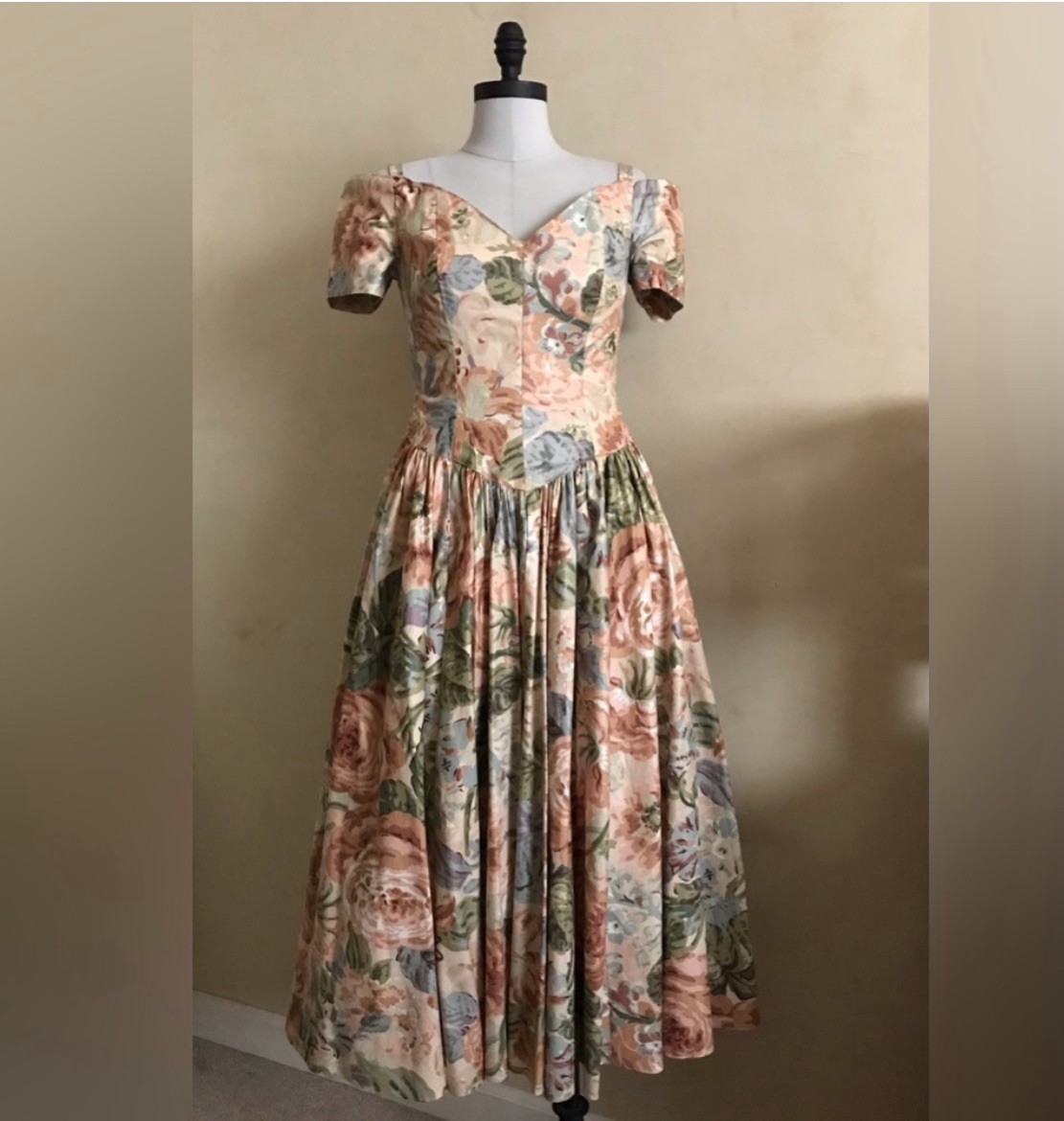 Vintage 1980s Swing Dress