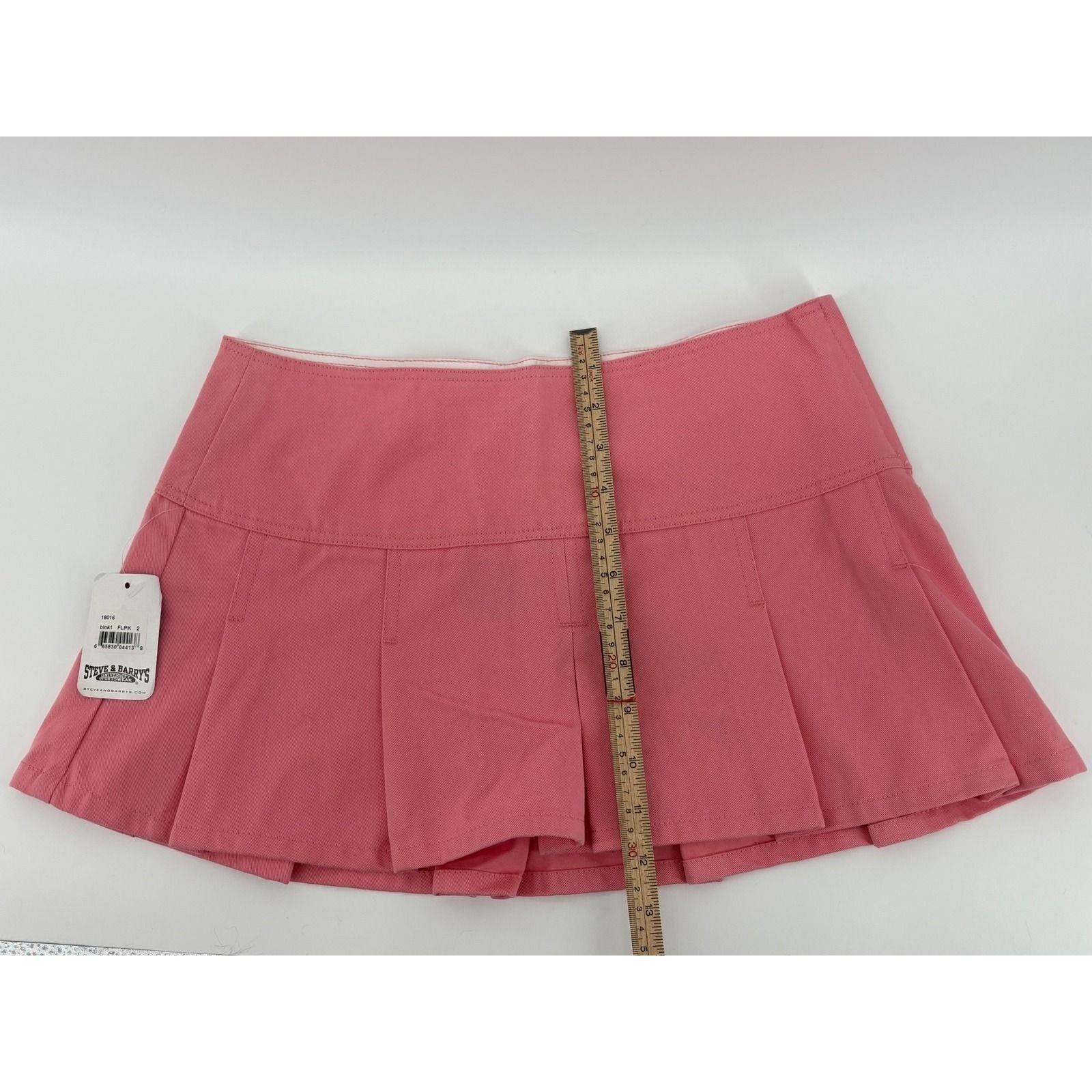 Y2K Steve & Barry’s Pink Pleated Mini Skirt NWT Size 2 VTG Coquette Schoolgirl