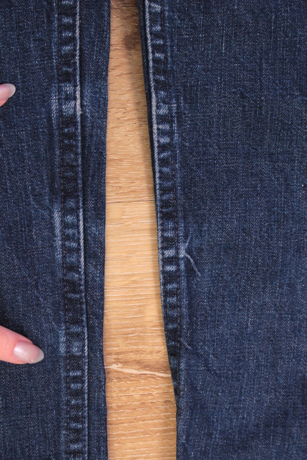 VTG Women’s 60s Blue Denim High Waist Straight Leg Jeans Sz 27″ 1960s