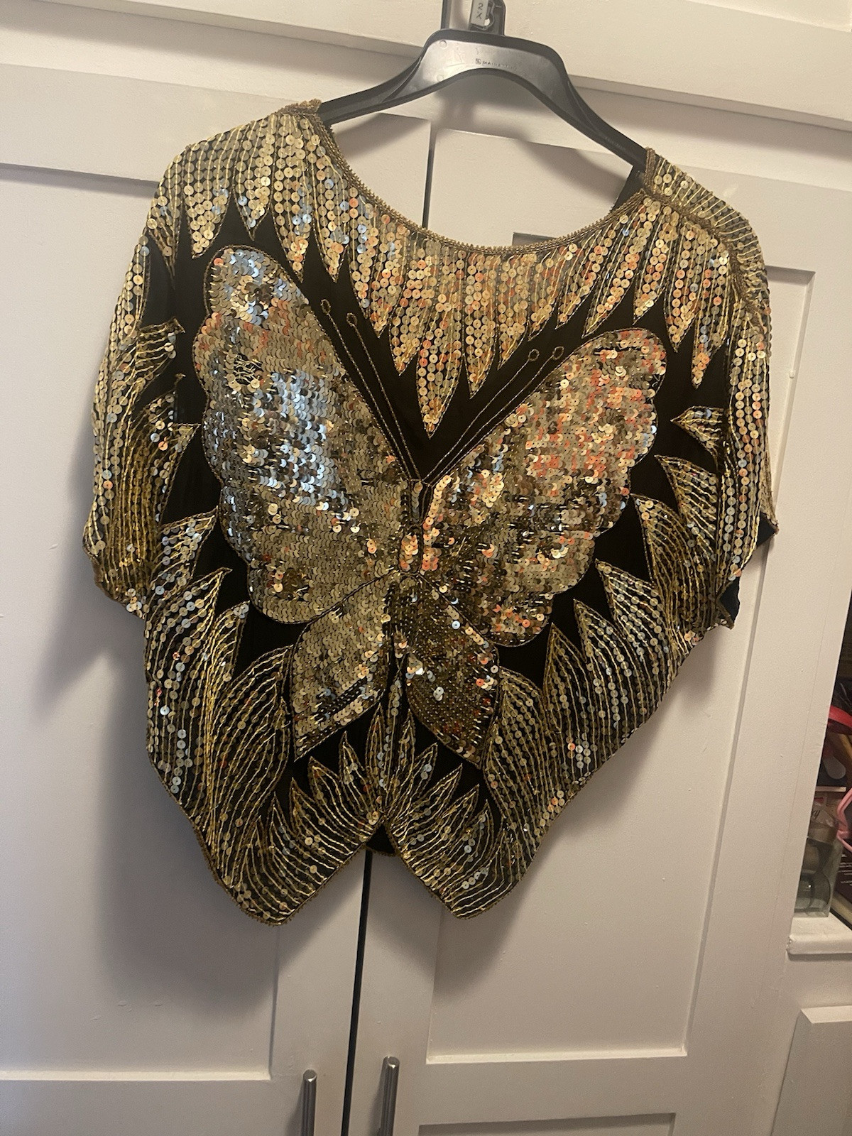 Vintage Sequin Butterfly Top