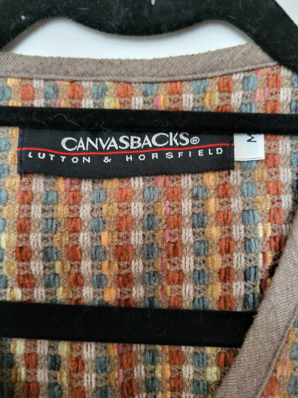 Canvasbacks Lutton And Horsfield Womens Vintage Wool Blend Mixed Media Blazer M
