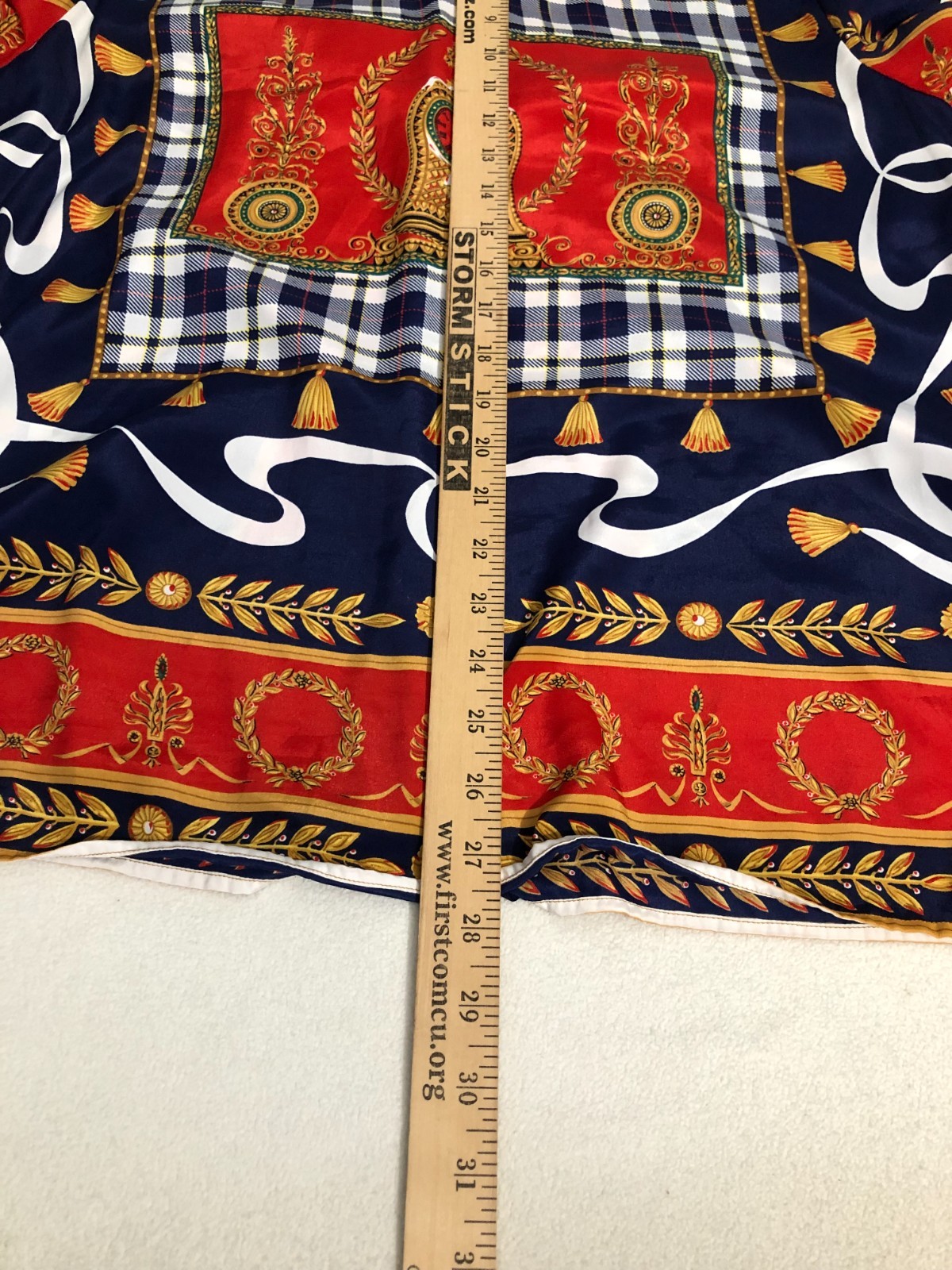 VTG Spencer Jeremy S Bohemian Red Blue Gold Button Up Blouse Vibrant Geometric
