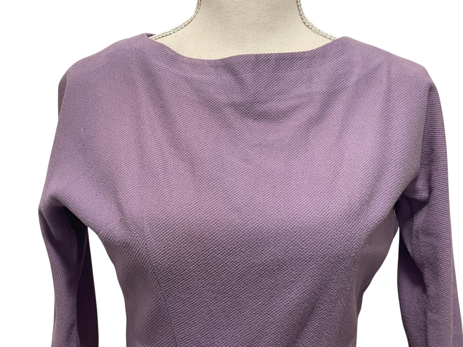 Vtg 1950s/19060s Teena Paige Celanese Dress-Women’s XS-Fitted Waist, 3/4 Sleeve