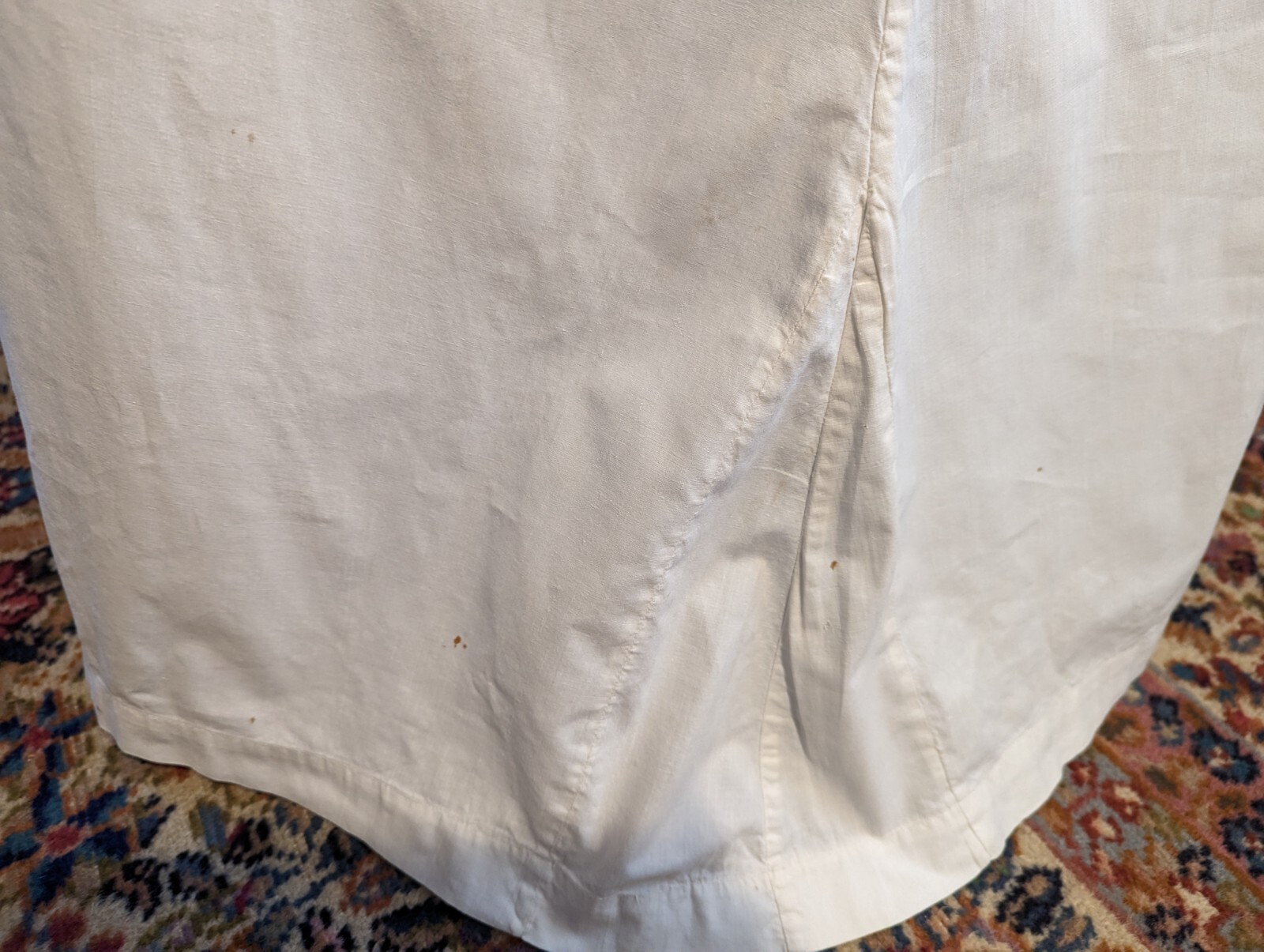 Antique Vintage Edwardian Crochet Lace Handmade Nightgown Ribbon Roses ca 1917