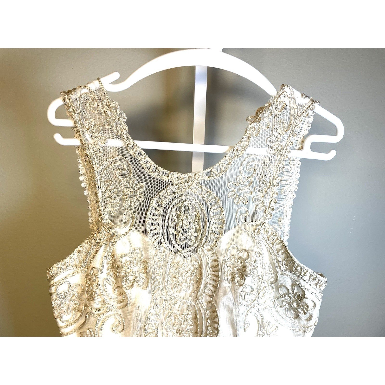 Vintage Dress Evening Formal Bridal Gown Blondie And Me Beaded Embroidered Prom