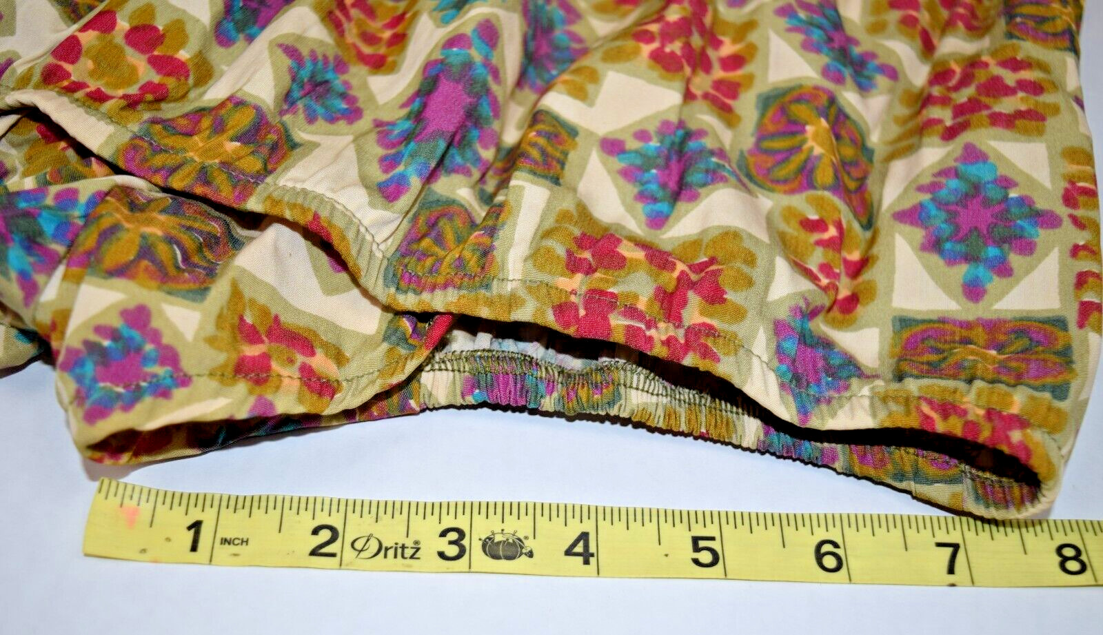 Vintage Swimsuit Rose Marie Reid Size 12/34 S/M 50s Ruched Geometric Made USA