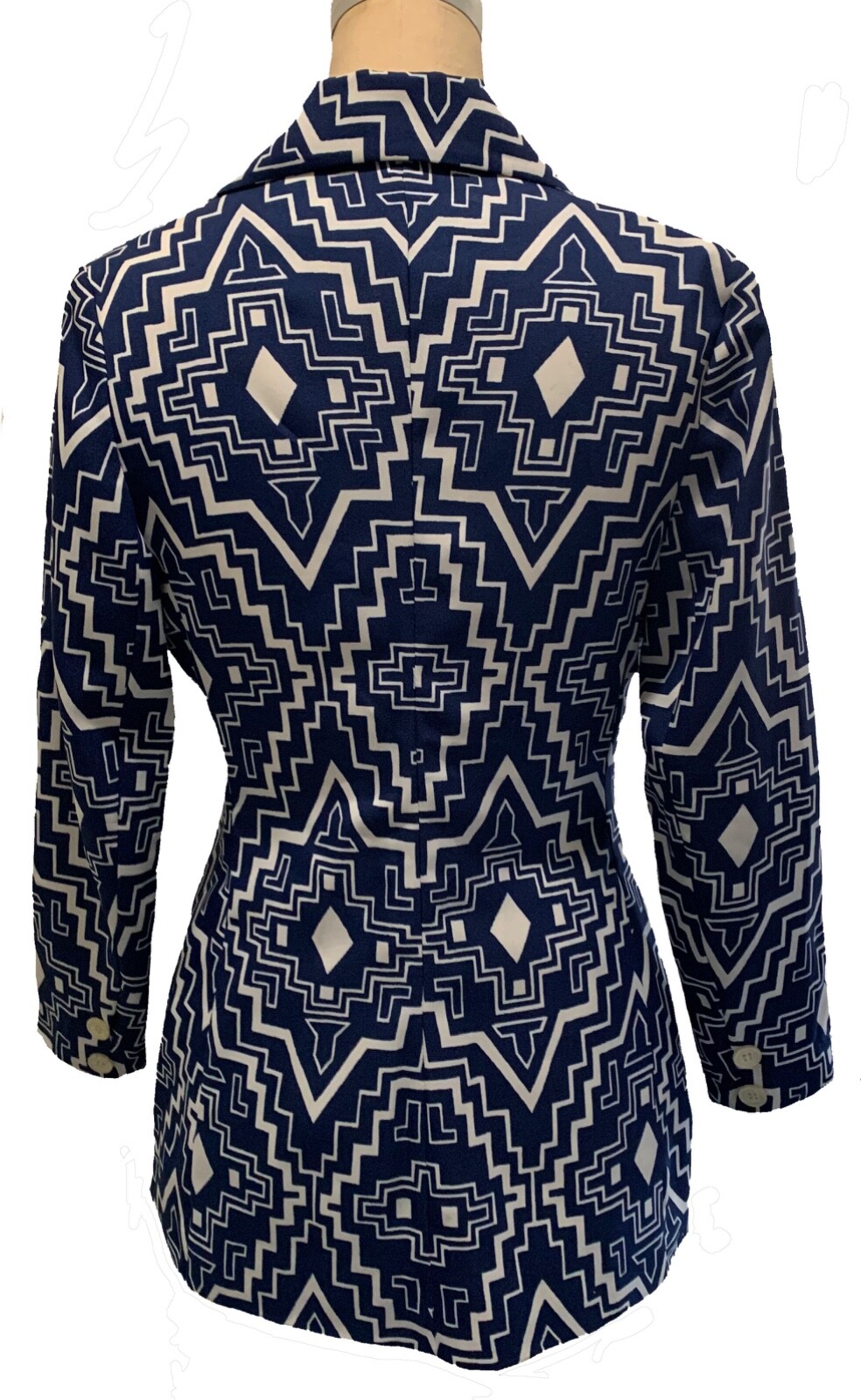 JACK FIN Vintage 70’s Double Breasted Graphic Women’s Blazer Jacket – Sz S/M