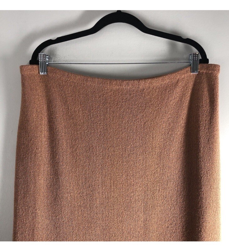 Venice Knitting Mills Womens Size 18 Union Made Rose Gold Skirt Vintage Granny