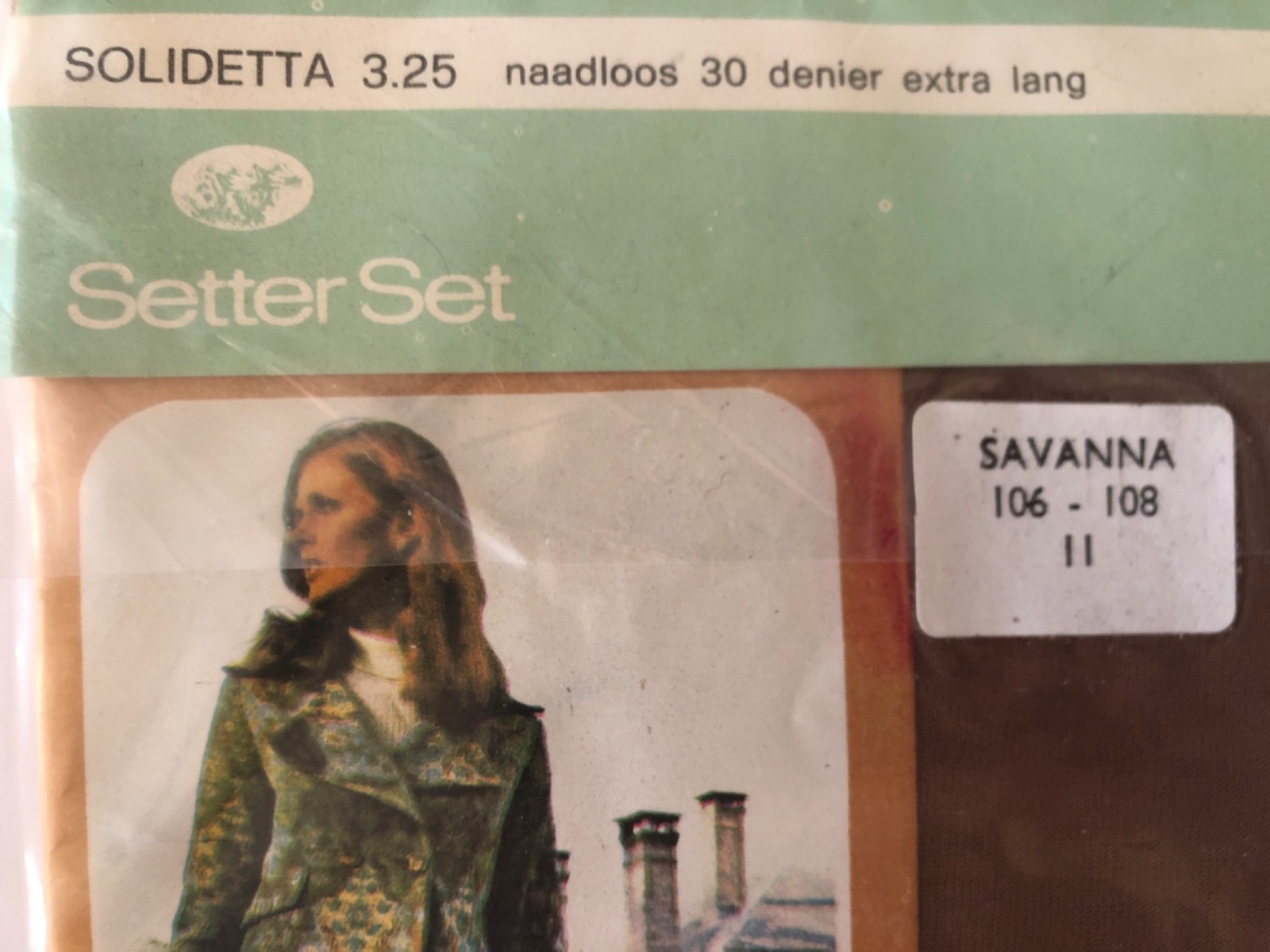 Rare Vtg Setter Set Nylon Stockings 11 Extra Long Netherlands Dutch Naadloos