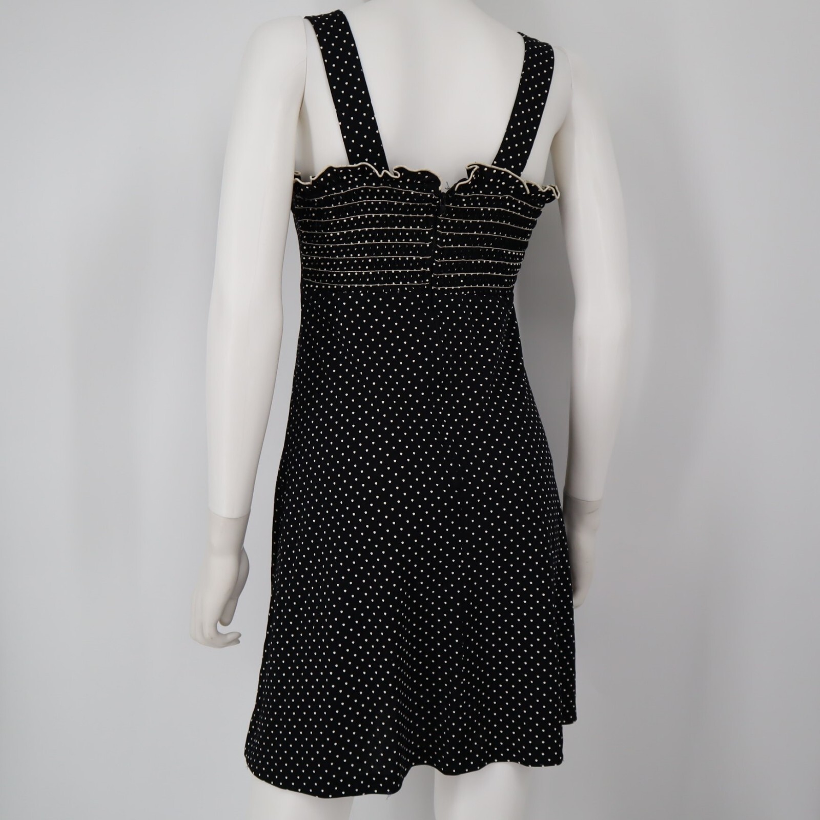Vintage Terri Black White Polka Dots Summer Juniors Dress Size 9