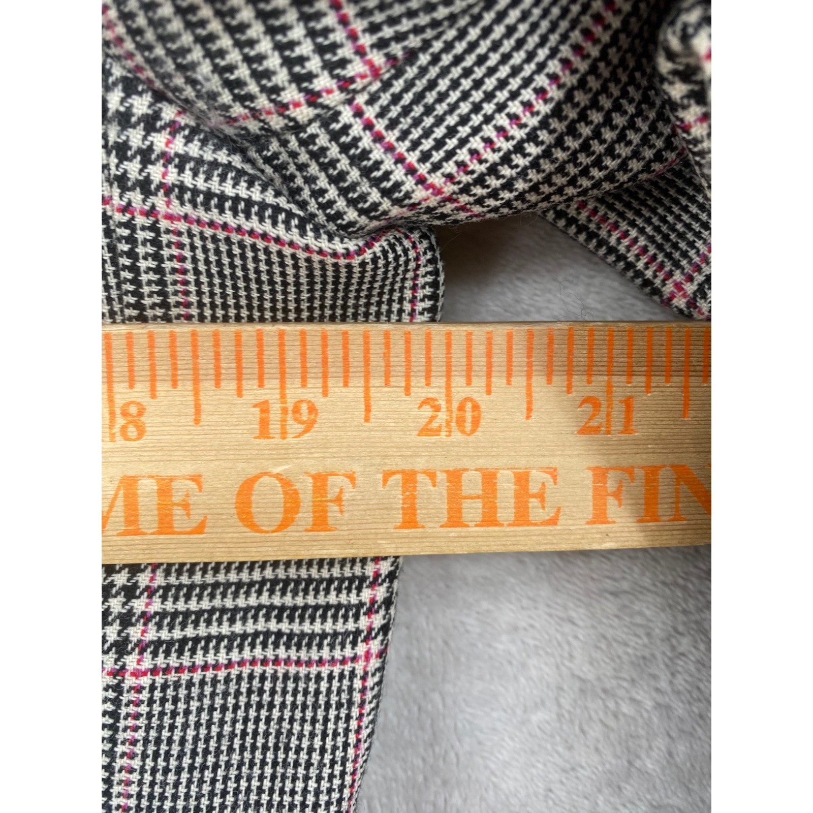 Young Traditions Skirt Suit 12 Grey Pink Glen Plaid Vintage 80s Made in USA