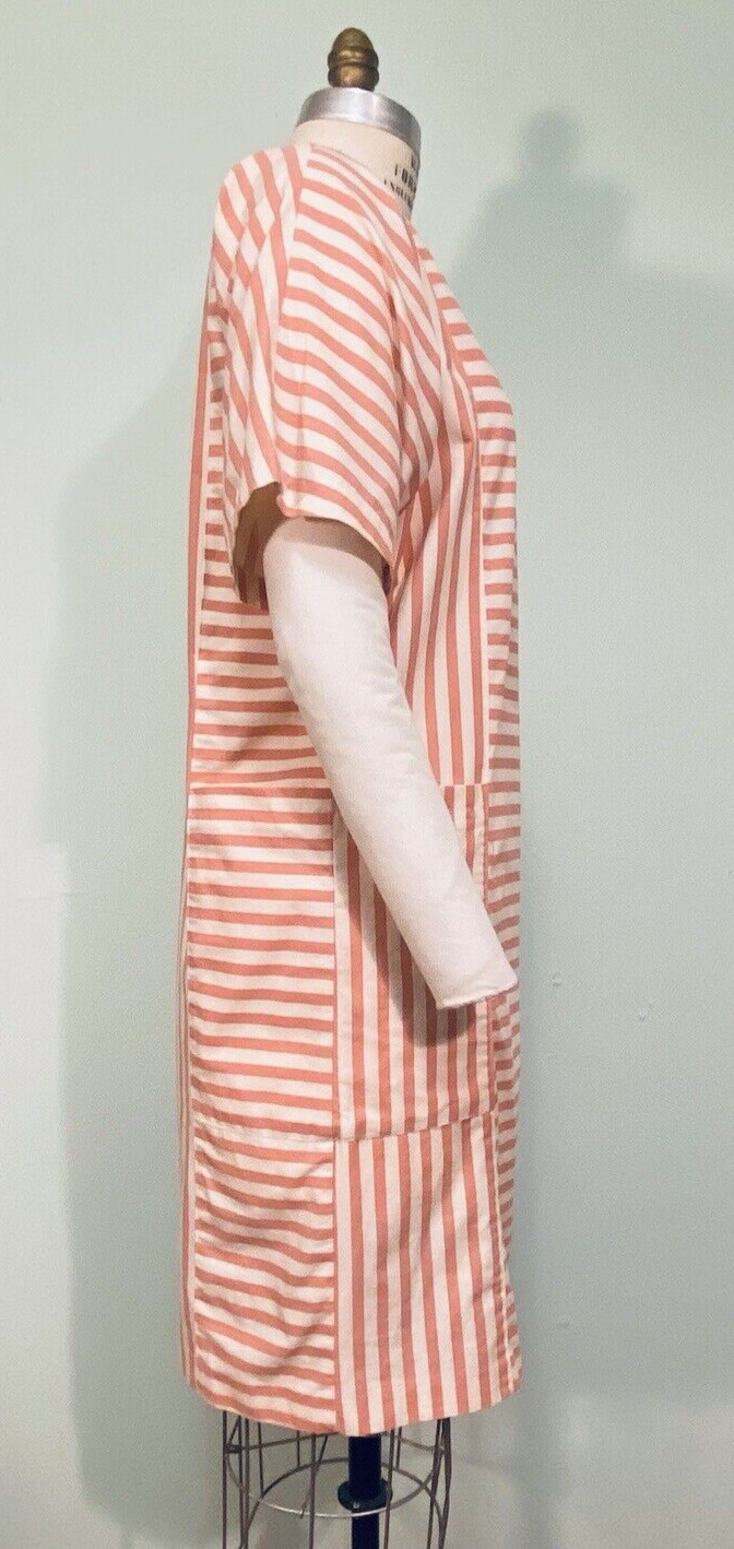 VTG 80s We3Ltd Casual Cotton Tunic Dress in Pink and White stripes