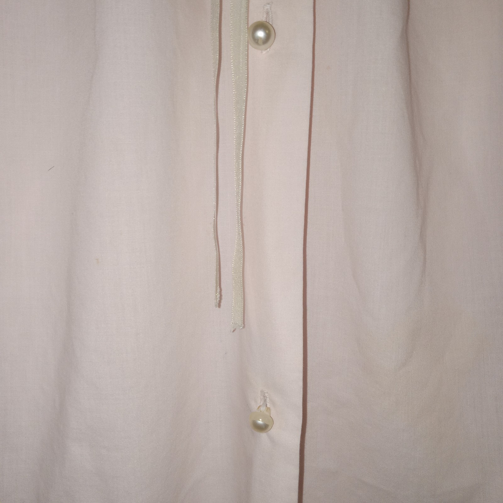 Vintage Cottage Core Country Pink Long Nightgown Embroidered Flowers Bows Sz XXL